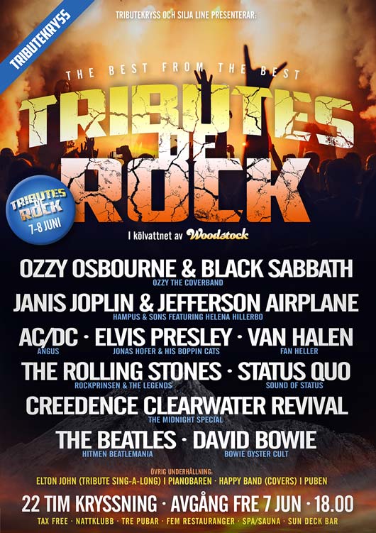 Tribute of Rock affisch med line-up