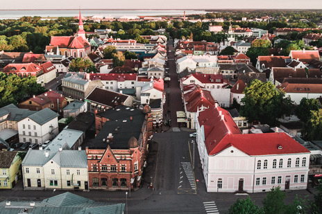 Hus och gator i Pärnu stad, Estland